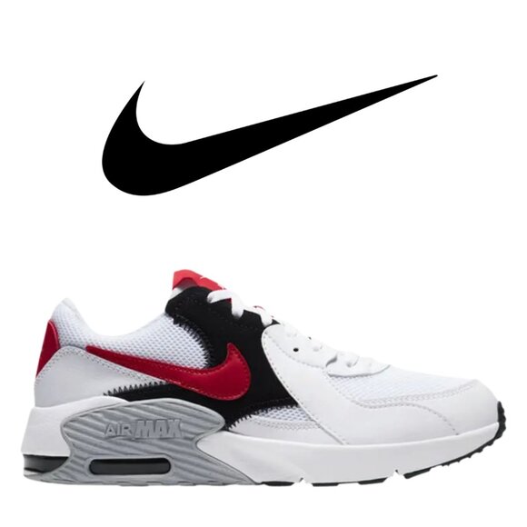 Nike Air Max Excee GS 'White University Red' - Size 4.5Y - Picture 1 of 8
